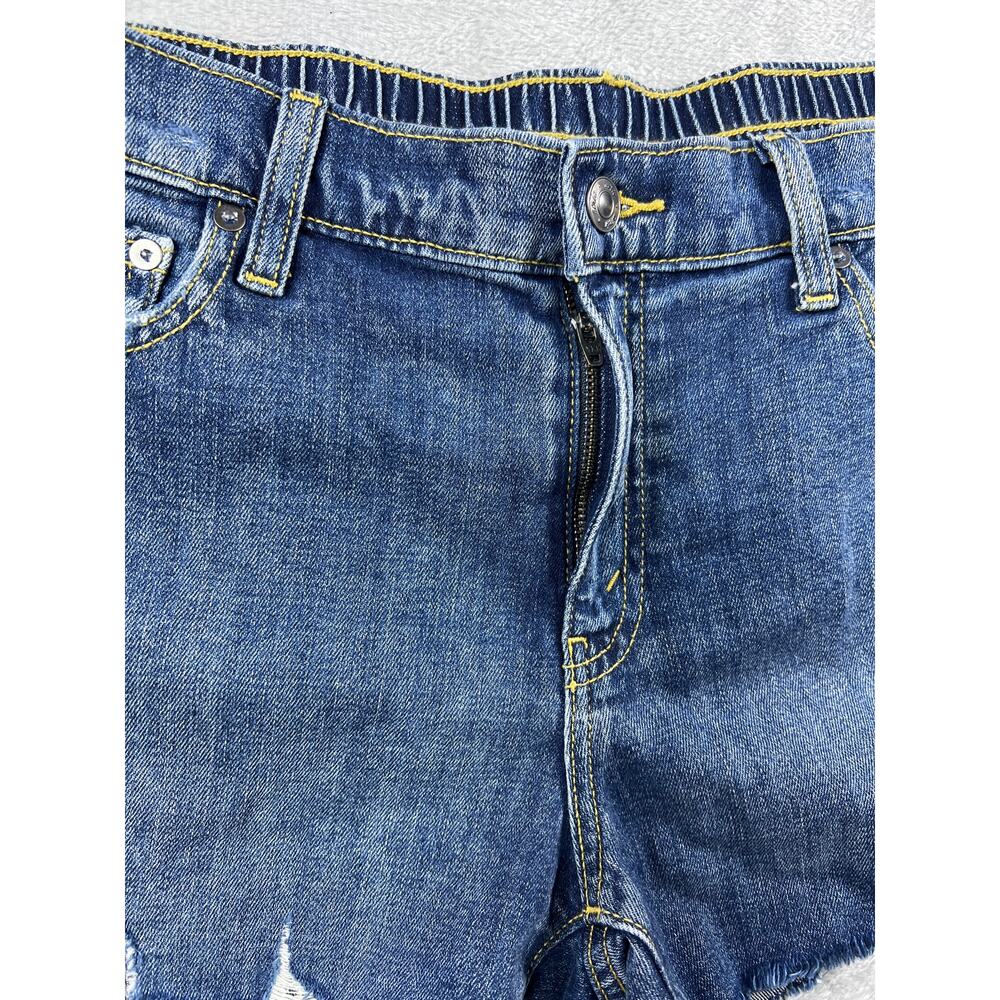 Aerie Distressed Medium 32 Denim Shorts High Rise Cutoff Festival Coachella NWT - Picture 5 of 7